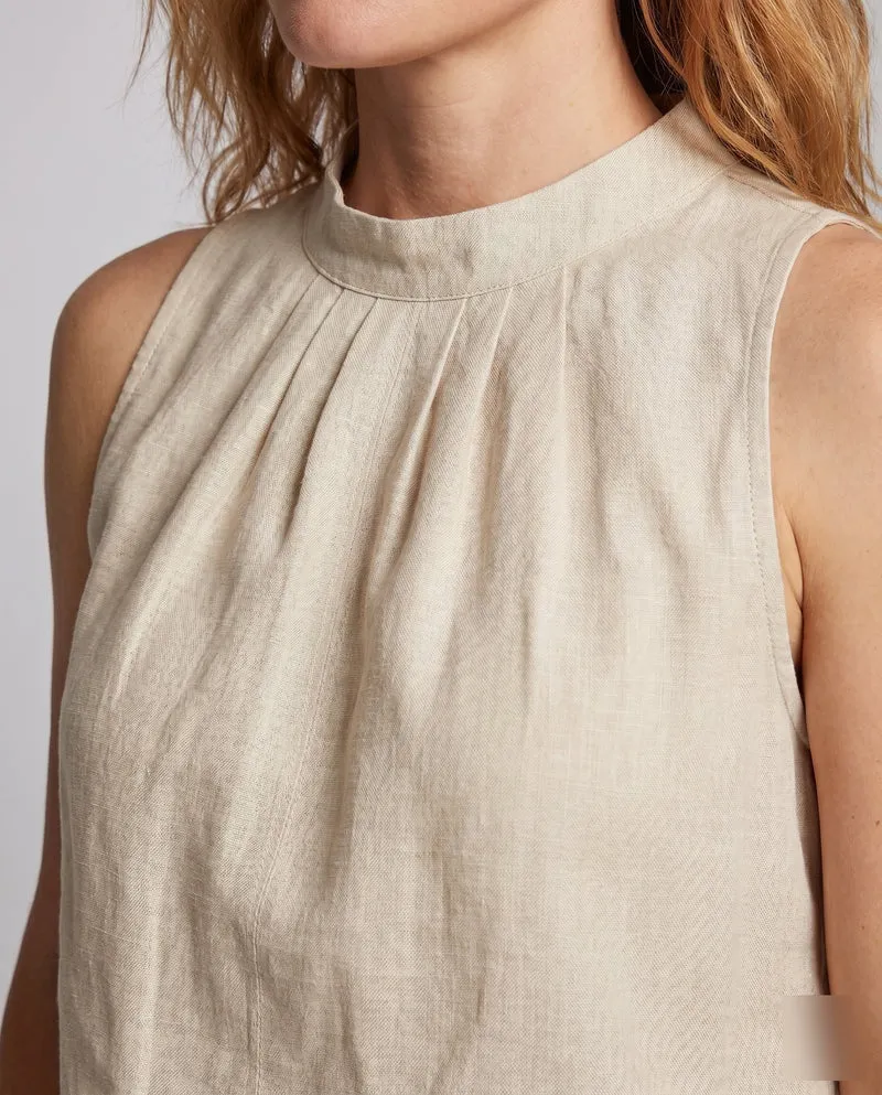 Damen legeres Leinenoberteil mit eleganten Spaghettiträgern