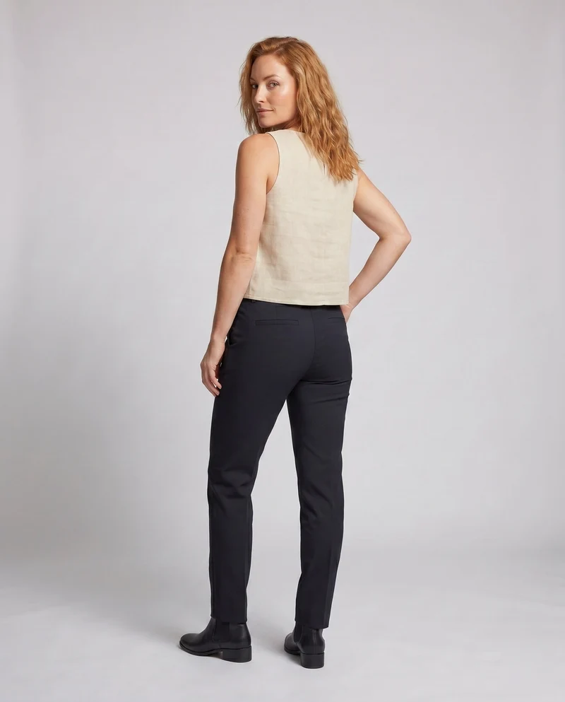 Damen legeres Leinenoberteil mit eleganten Spaghettiträgern