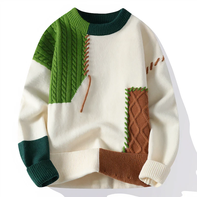 Einzigartiger Patchwork Pullover