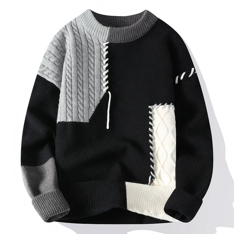Einzigartiger Patchwork Pullover