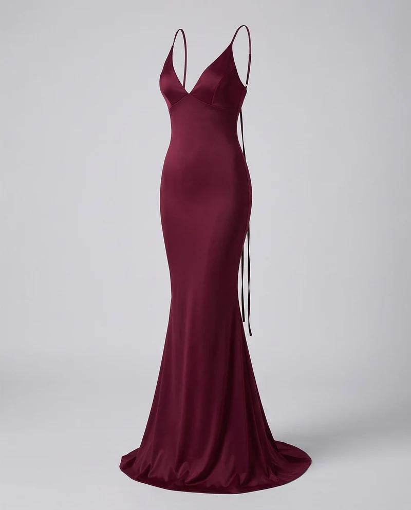 Damen Maxikleid Meerjungfrauen-Schnitt Spaghettiträger