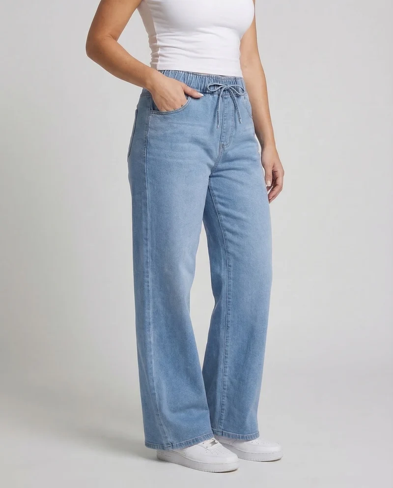 Damen Paperbag Jeans High Waist