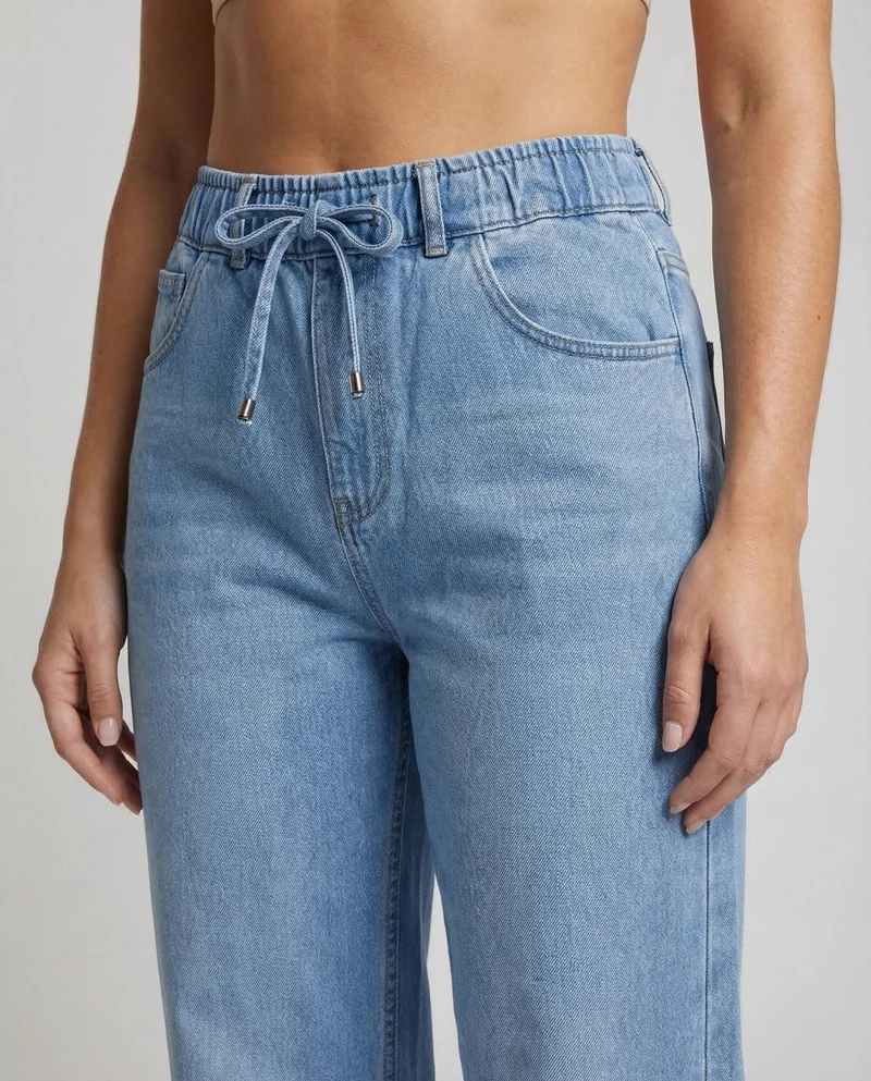 Damen Paperbag Jeans High Waist