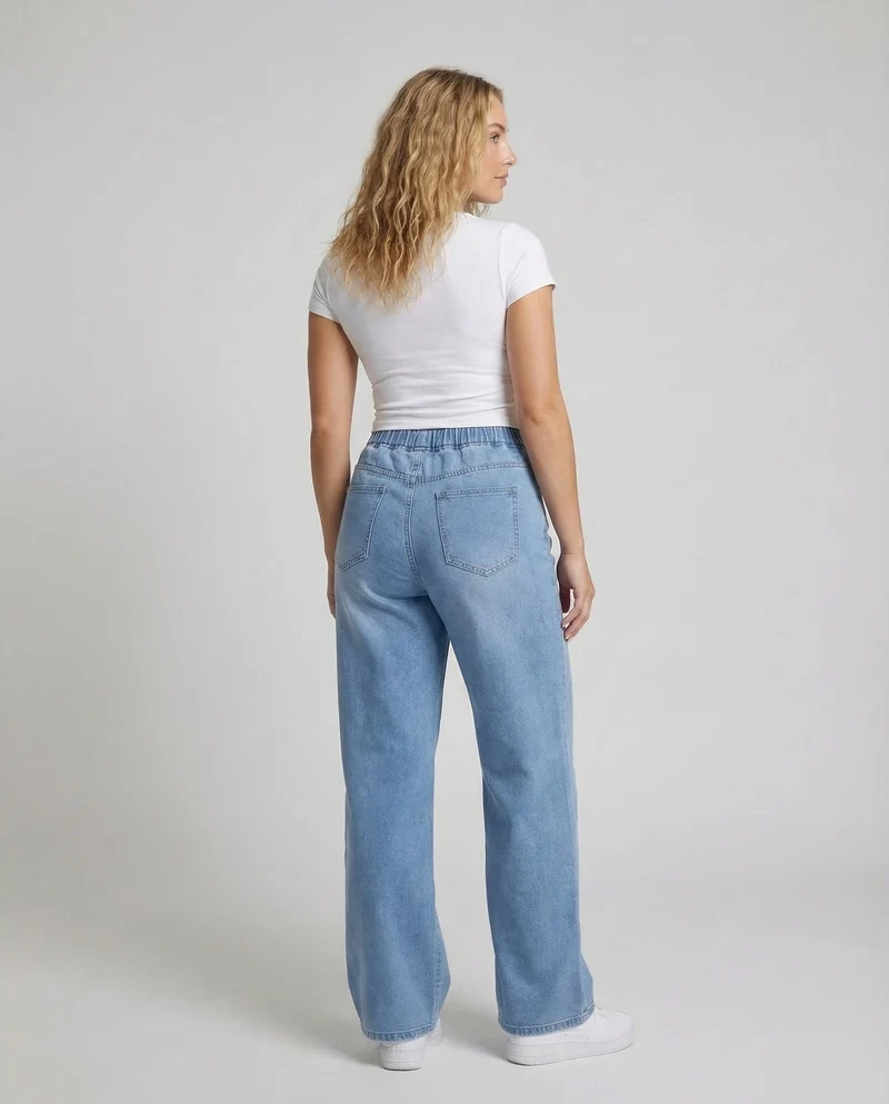 Damen Paperbag Jeans High Waist