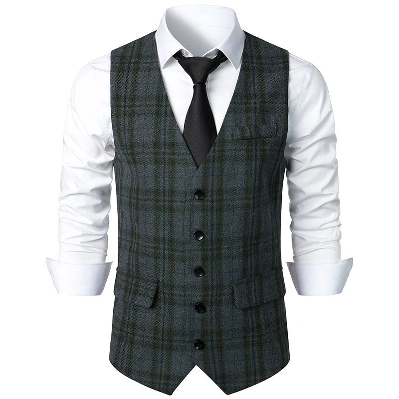 Herren klassische Karoveste mit elegante Schnitt und praktischen Taschen Nord Taschen