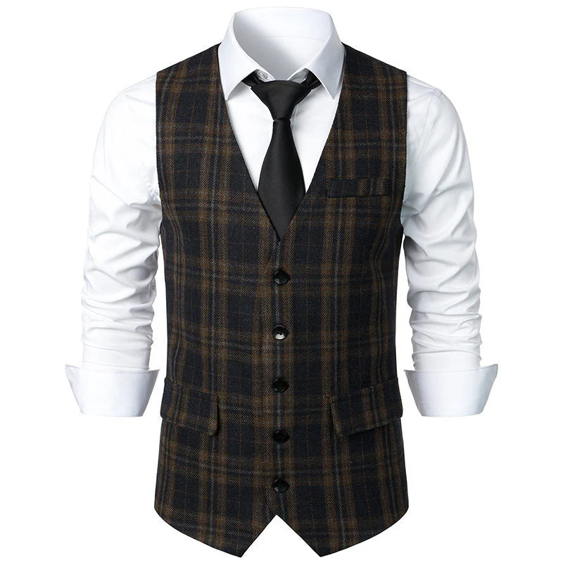 Herren klassische Karoveste mit elegante Schnitt und praktischen Taschen Nord Taschen