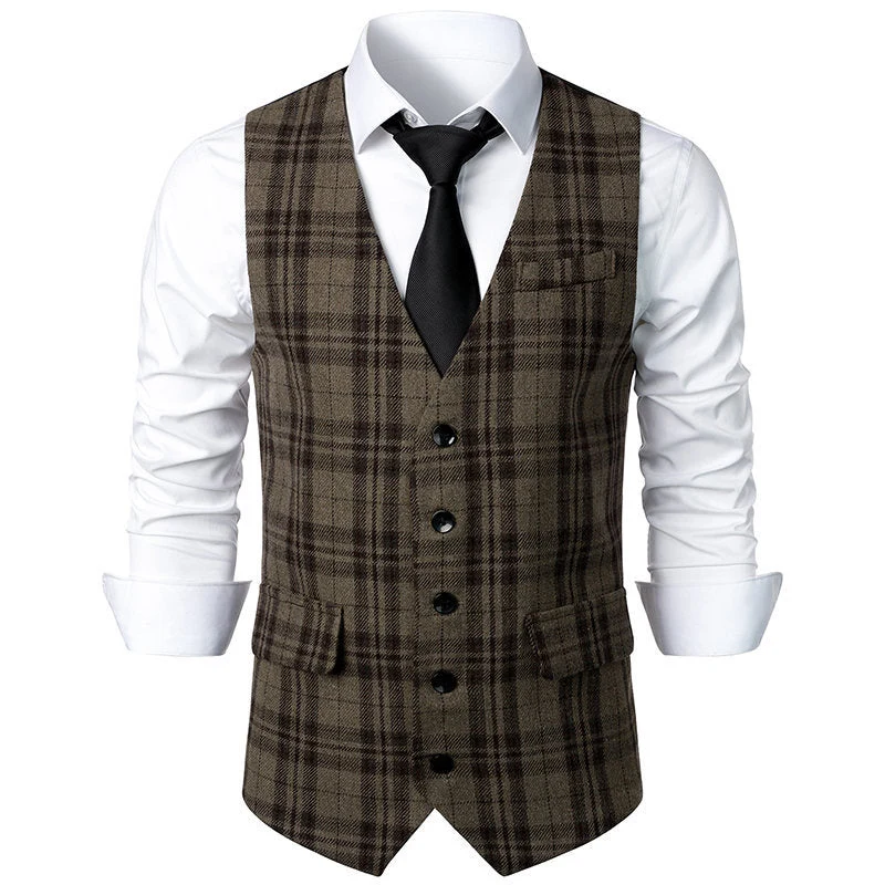 Herren klassische Karoveste mit elegante Schnitt und praktischen Taschen Nord Taschen