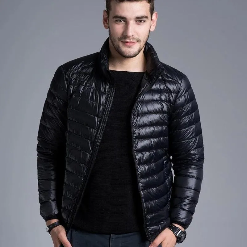 Pufferjacke Winddicht und Warm Steppdesign Reguläre Passform Reißverschlussverschluss
