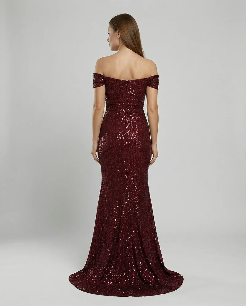 Elegantes Off Shoulder Abendkleid Damen