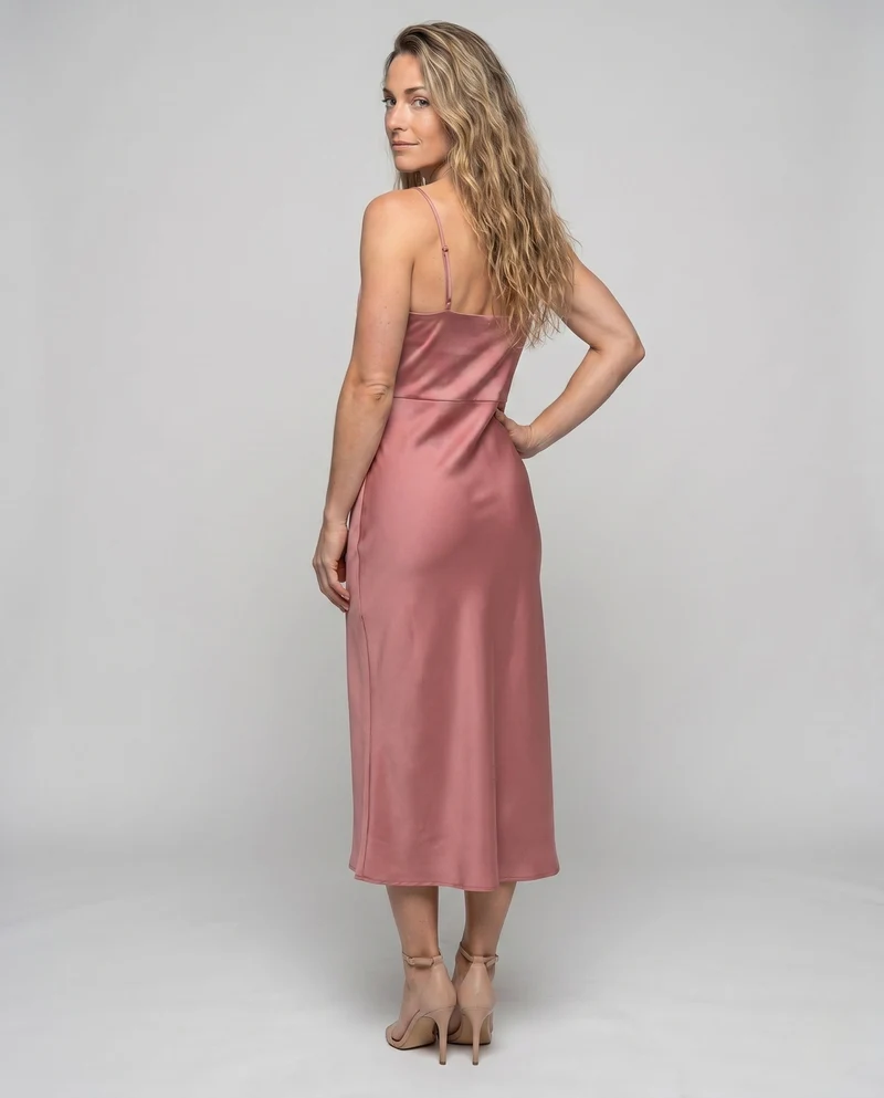 Damen elegantes satin Abendkleid