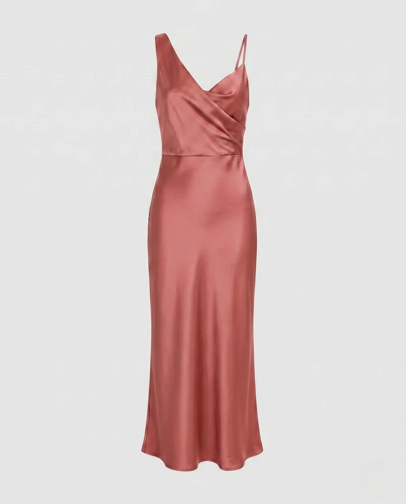 Damen elegantes satin Abendkleid