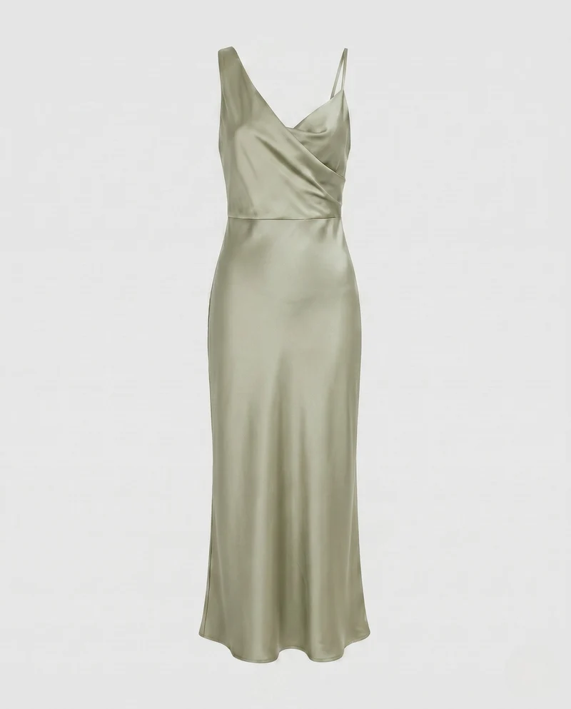 Damen elegantes satin Abendkleid