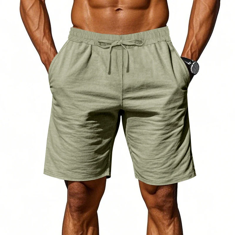 Herren nan lässige Baumwollmix Freizeitshorts mit elastischem Bund und Seitentaschen