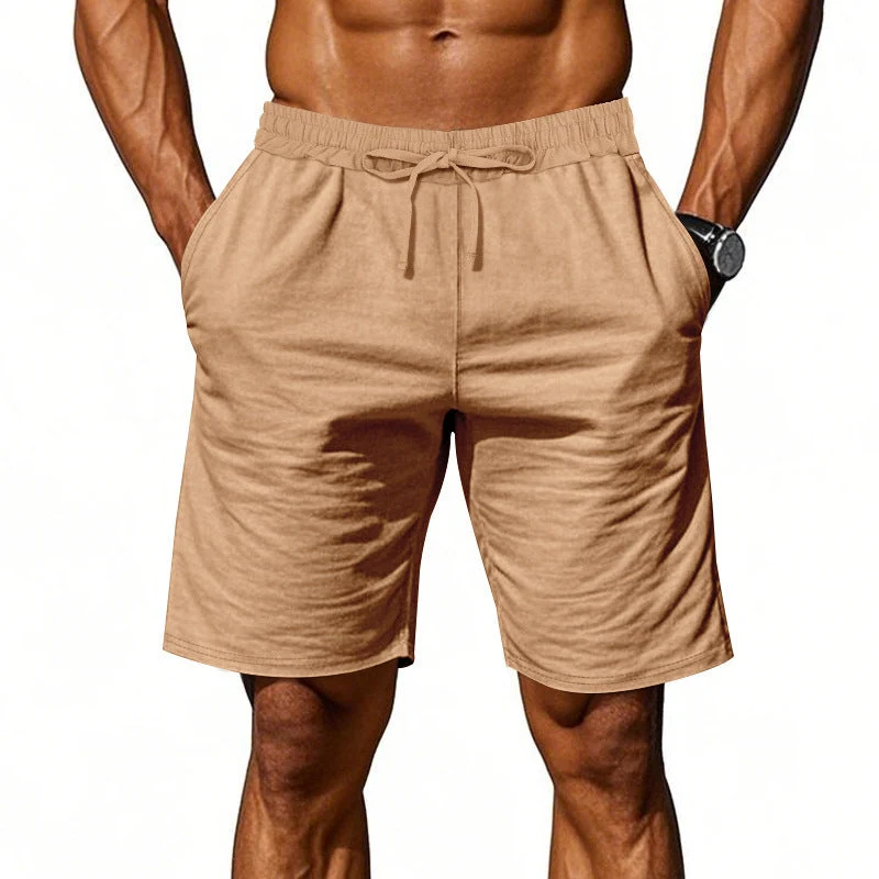 Herren nan lässige Baumwollmix Freizeitshorts mit elastischem Bund und Seitentaschen