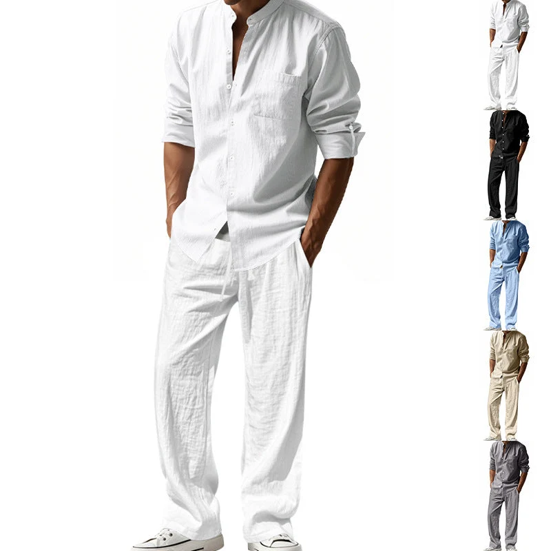 Herren luftiges Hemd- und Hosen-Set