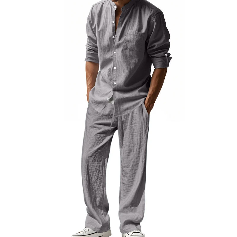 Herren luftiges Hemd- und Hosen-Set