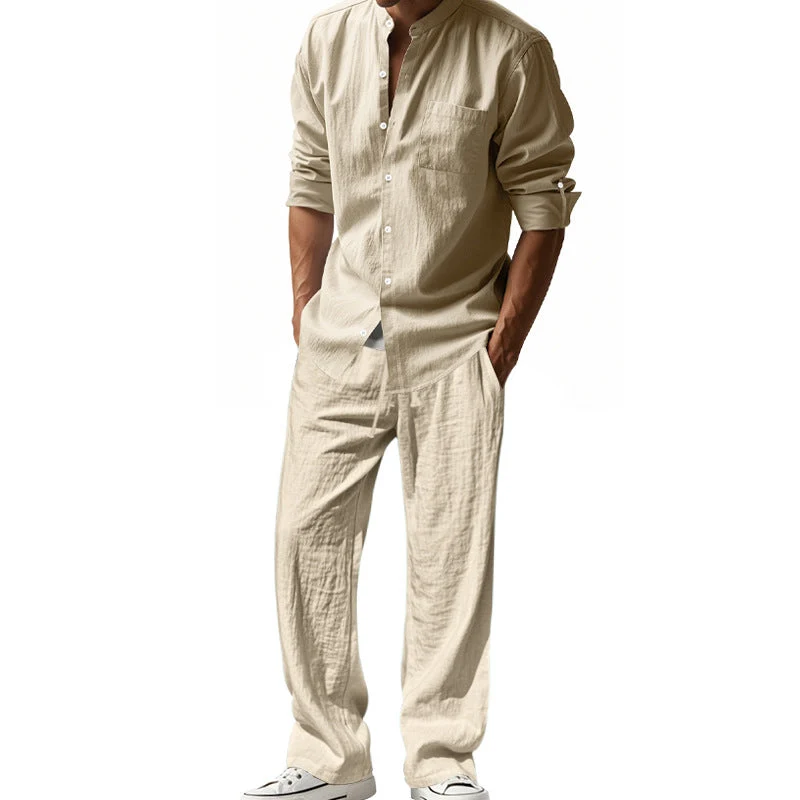 Herren luftiges Hemd- und Hosen-Set