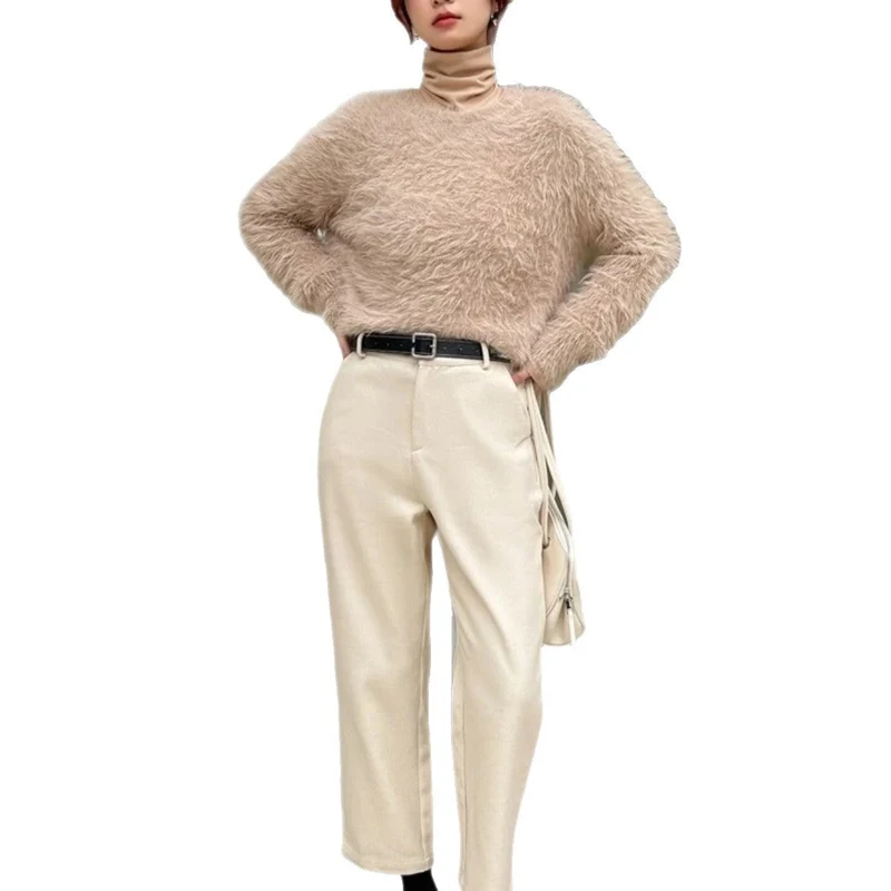 Damen Flauschiger Pullover mit weichem Material und modischem Design