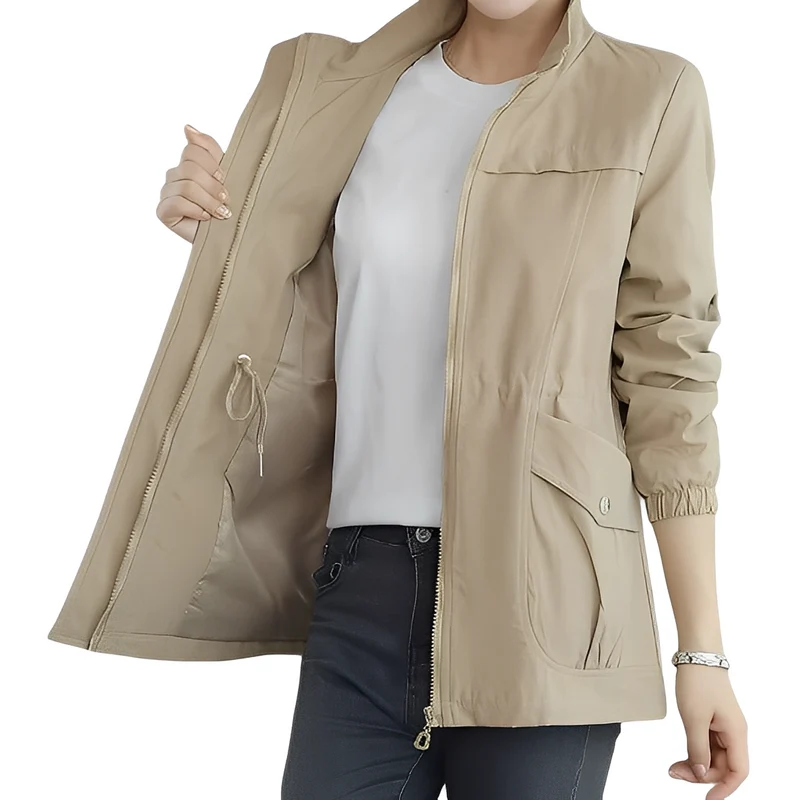 Stylische Jacke mit verstellbarem Bund für Frauen