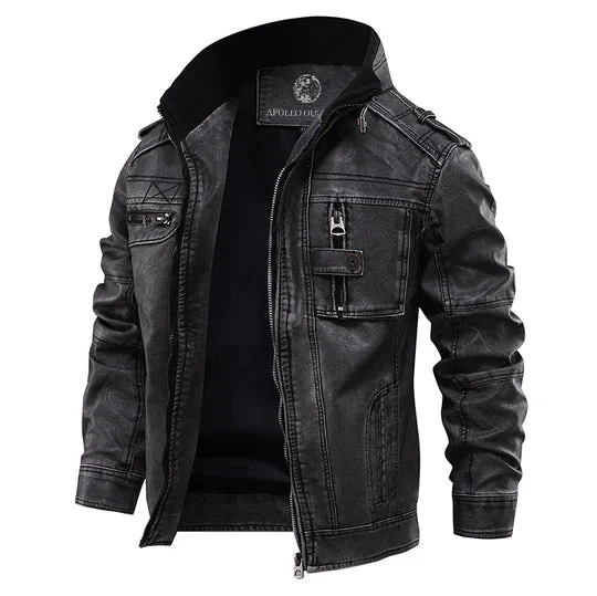 Klassische Herren Lederjacke