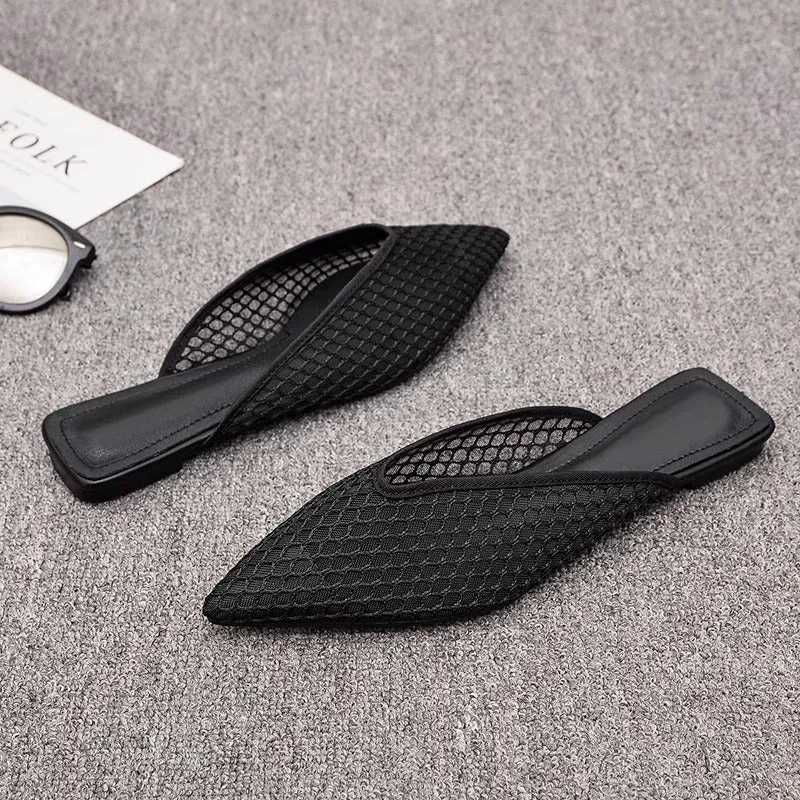 Damen spitze Mules mit Netzdesign