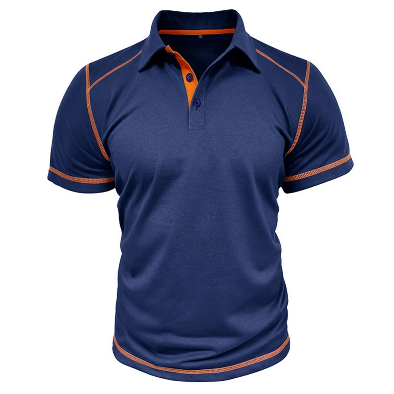 Kurzärmeliges Poloshirt zum Spleißen