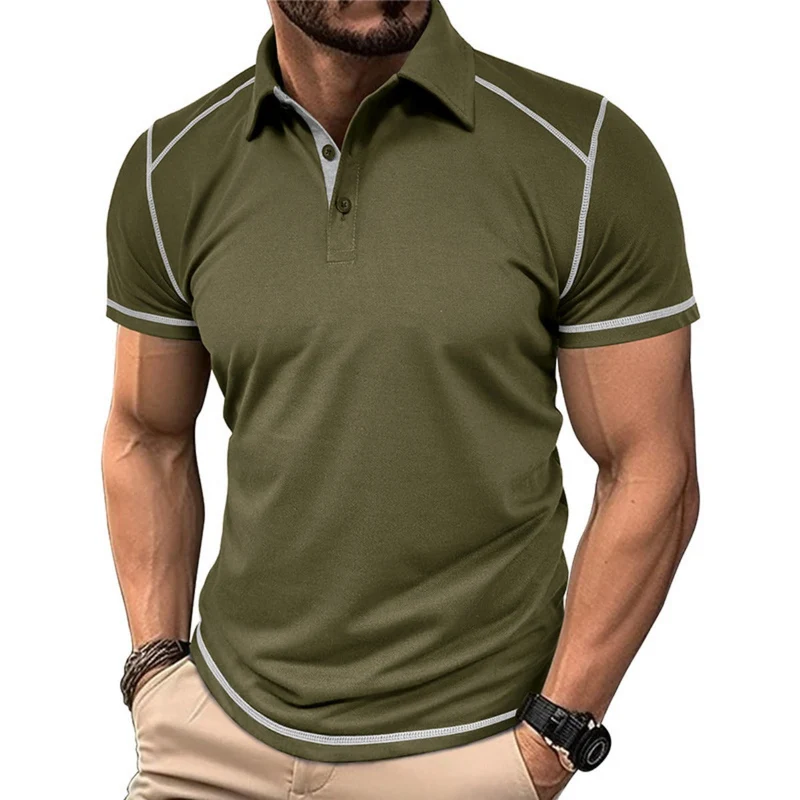 Kurzärmeliges Poloshirt zum Spleißen