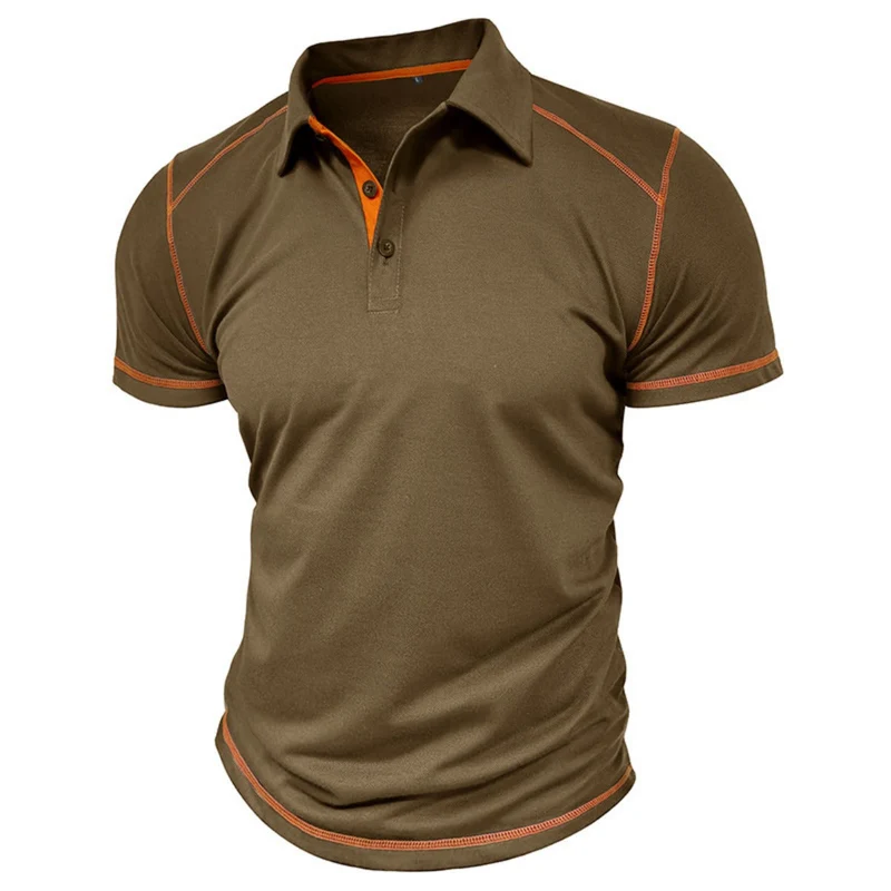 Kurzärmeliges Poloshirt zum Spleißen