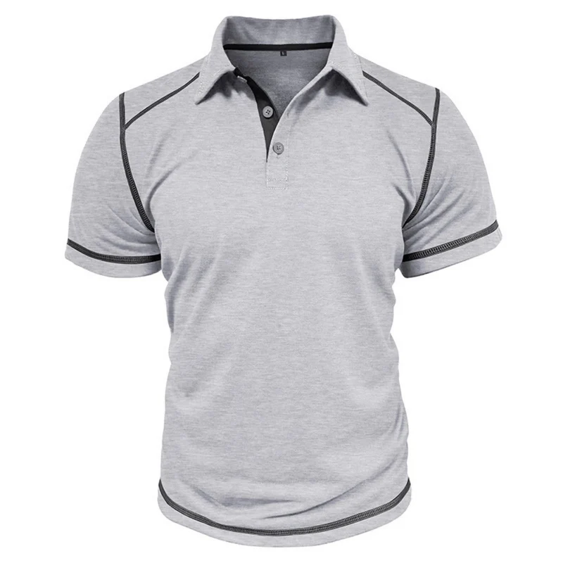 Kurzärmeliges Poloshirt zum Spleißen