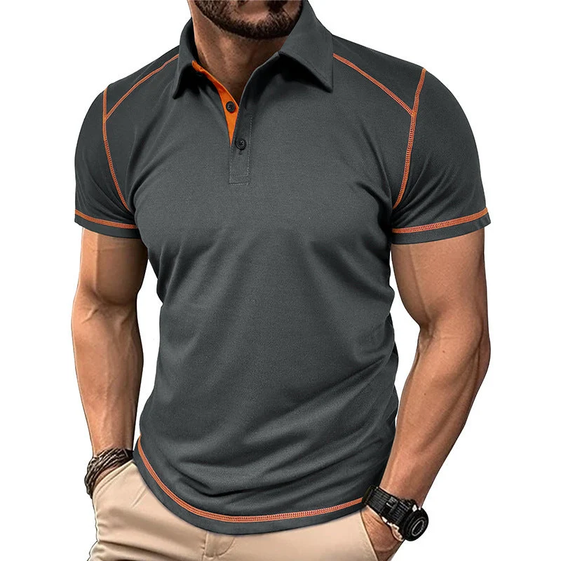 Kurzärmeliges Poloshirt zum Spleißen