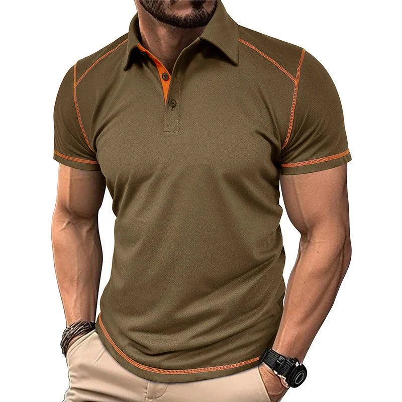Kurzärmeliges Poloshirt zum Spleißen