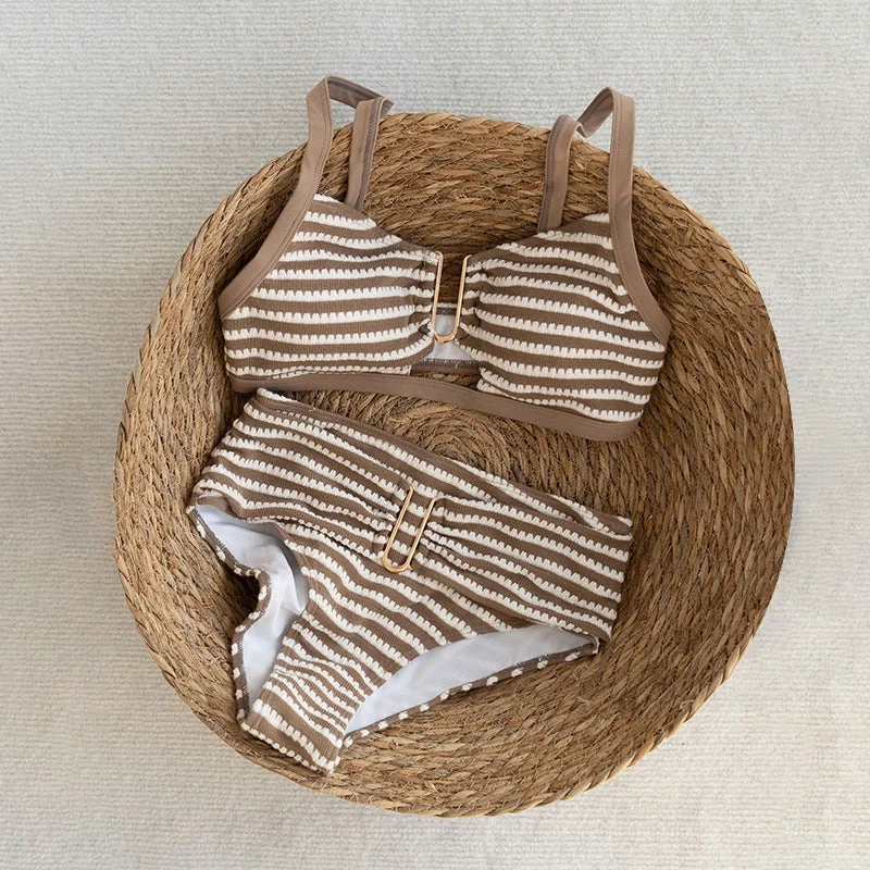 Damen Hochtailliertes Bikiniset mit elegantem Ringdetail