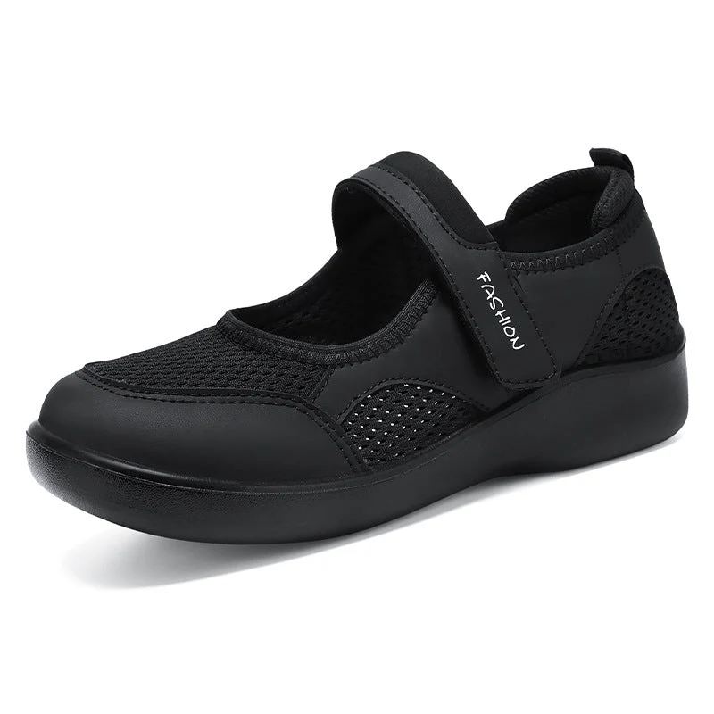 Damen Atmungsaktive Fitness-Sneaker mit verstellbarem Klettverschluss