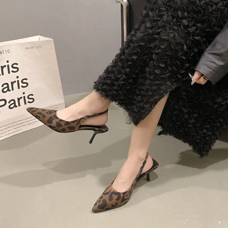 Damen Slingback High Heels mit spitz zulaufendem Design Nord Taschen