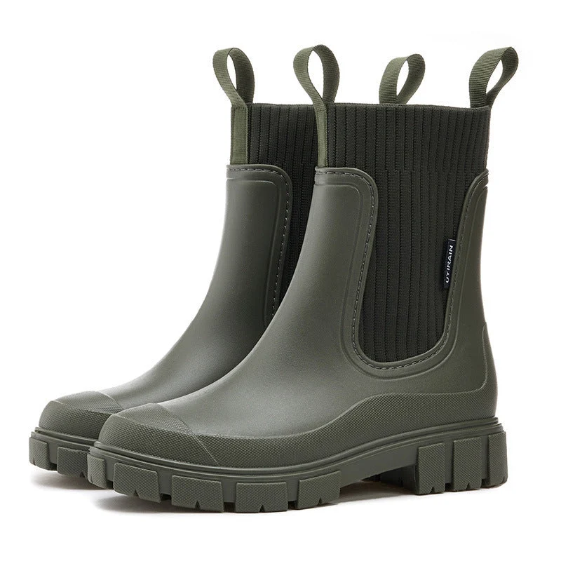 Damen Gummistiefel wasserdicht mit rutschfester Sohle