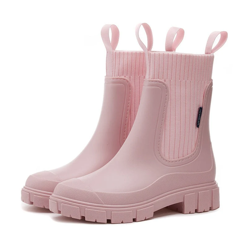 Damen Gummistiefel wasserdicht mit rutschfester Sohle