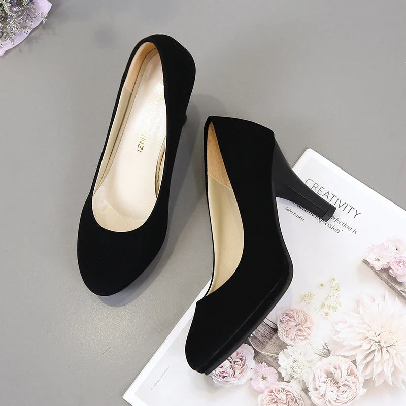 Damen Klassische Pumps mit elegantem Blockabsatz Nord Taschen