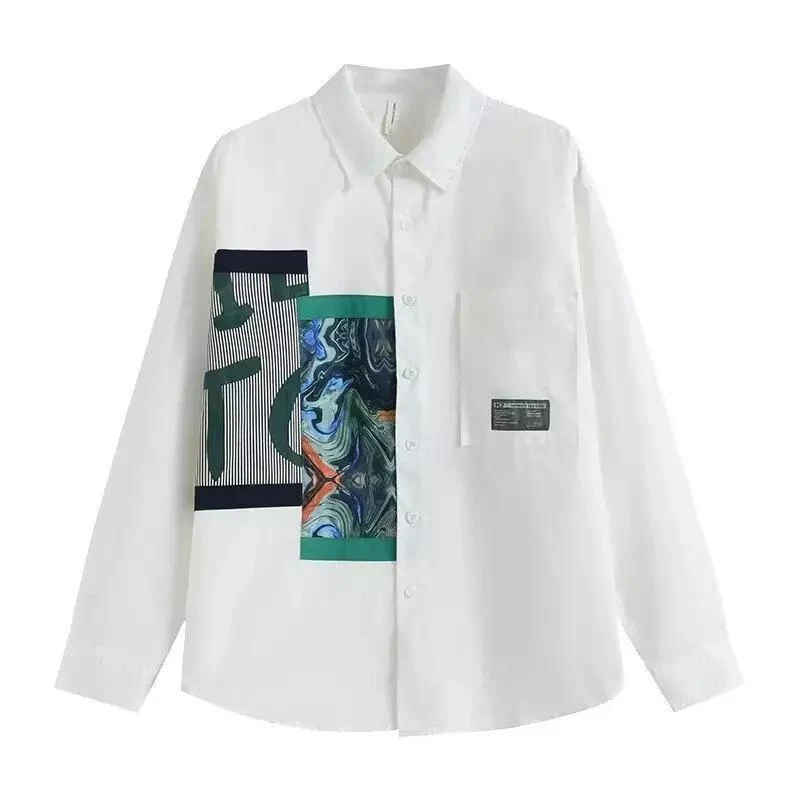 Herren lässiges Hemd mit modischen Design-Elementen und praktischen Taschen