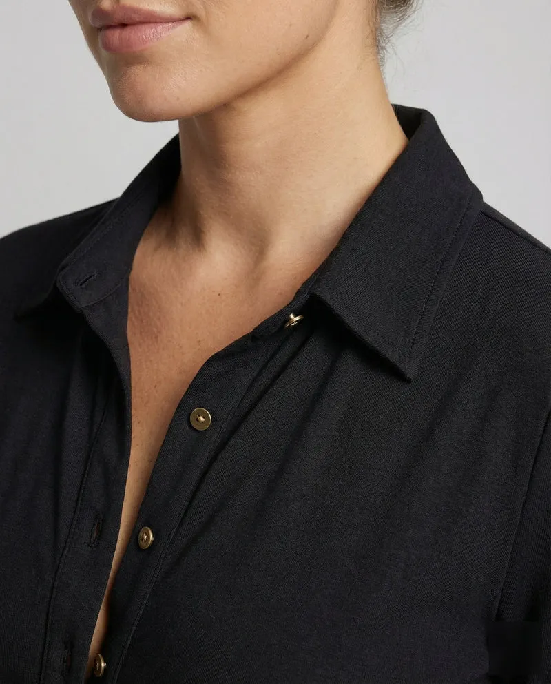 Damen Langärmelige Taillengürtel Maxikleid