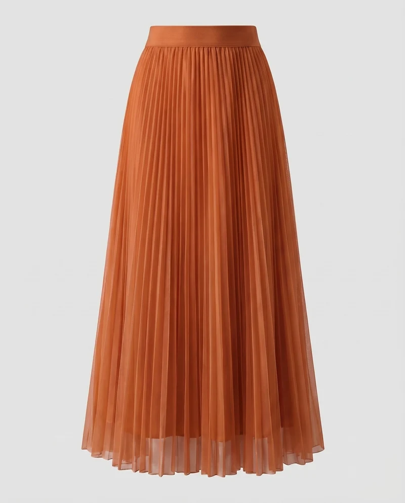 Damen Elegante Glockenform Tüll Plissee-Tüllrock