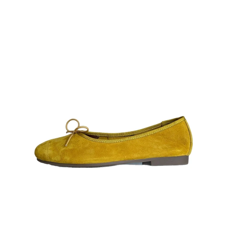 Damen Ballerinas aus weichem Wildleder mit modischem Schleifendetail