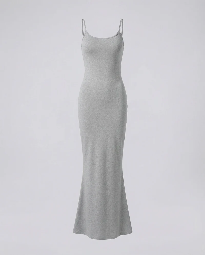 Damen Stretch-Jersey Maxikleid Meerjungfrauen-Saum