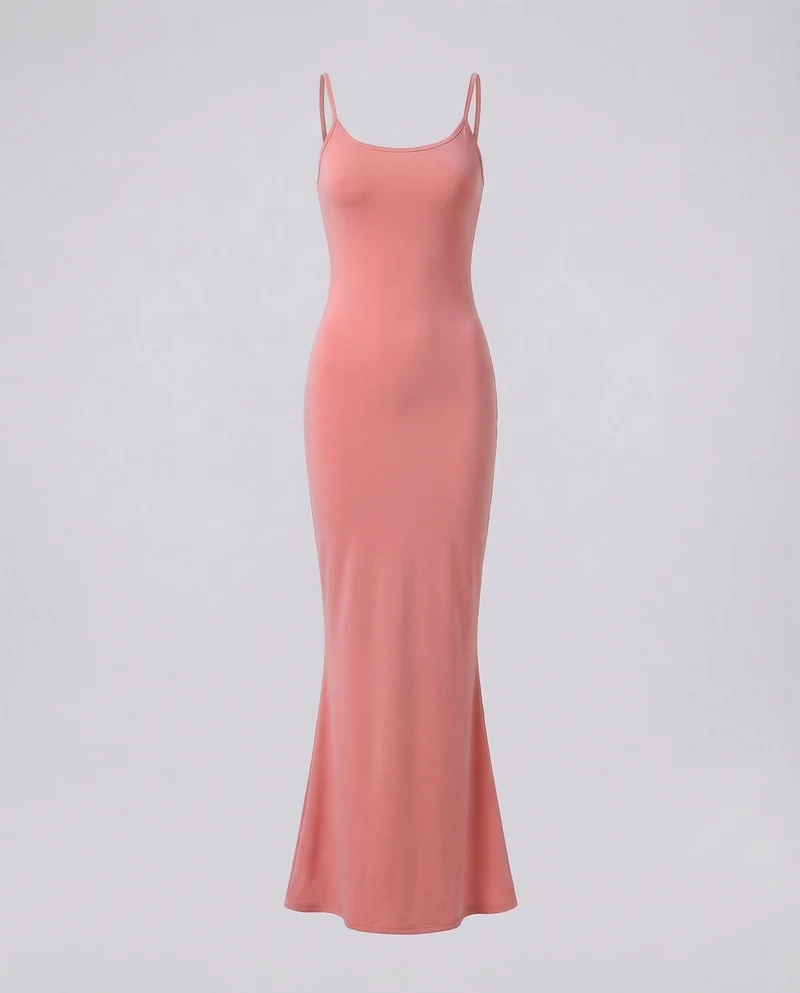 Damen Stretch-Jersey Maxikleid Meerjungfrauen-Saum