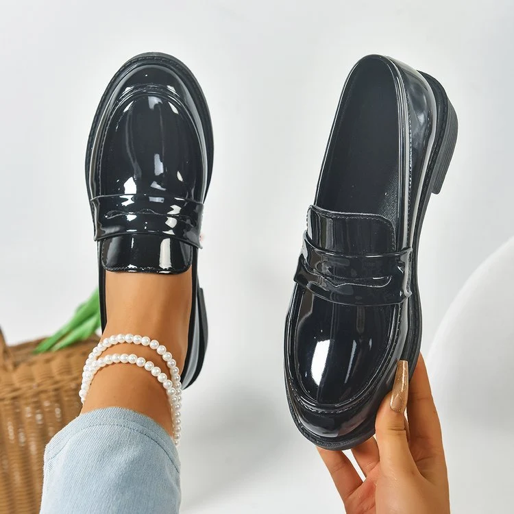 Damen modische Slipper mit trendigem Glanz und rutschfester Sohle