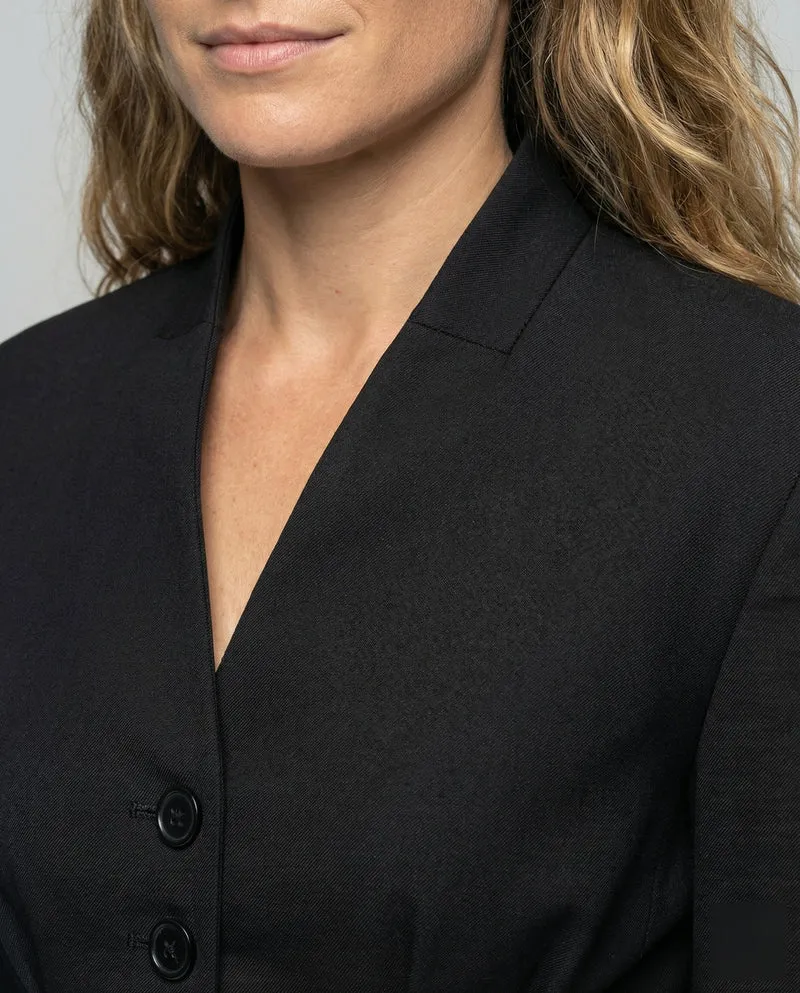 Damen Feminine Schößchen Hosenanzug