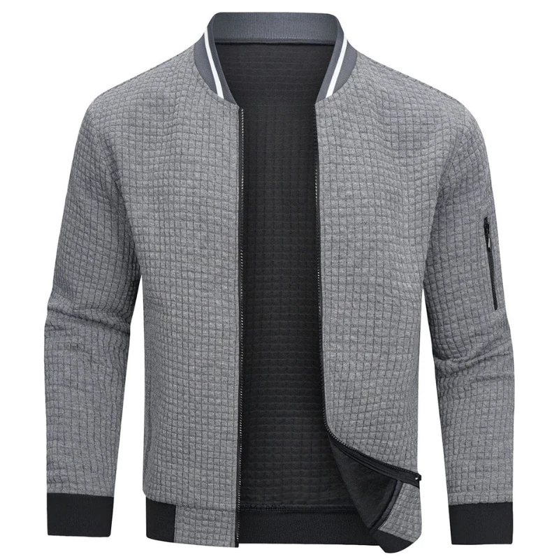 Nord Taschen | Herren Grau Strickjacke mit Reißverschluss