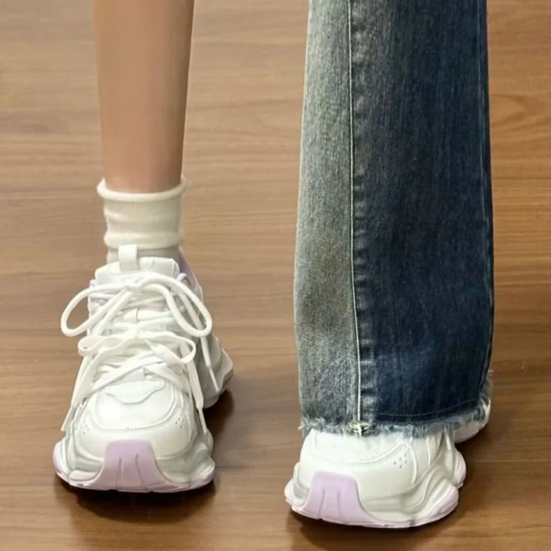 Damen Chunky Sneakers mit bequemer Passform und strapazierfähigem Obermaterial