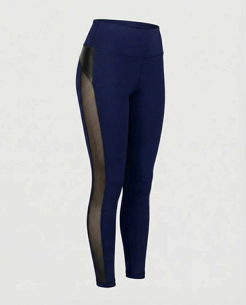 Damen Sport-Leggings mit atmungsaktivem Mesh-Einsatz