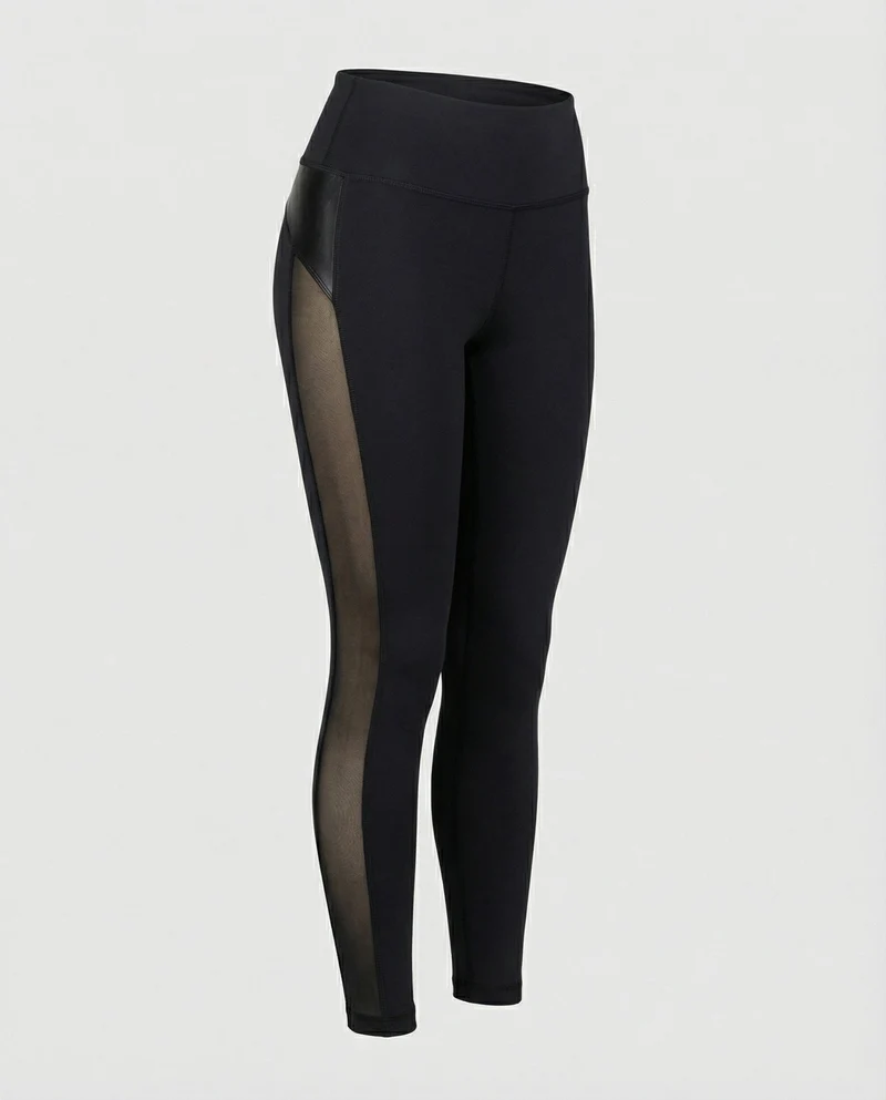 Damen Sport-Leggings mit atmungsaktivem Mesh-Einsatz