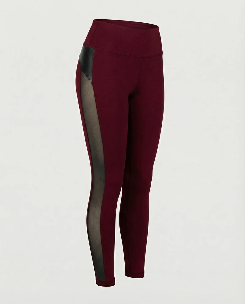 Damen Sport-Leggings mit atmungsaktivem Mesh-Einsatz